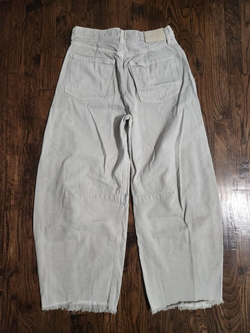Citizens of Humanity Horseshoe Barrel Wide Leg Jeans Light Grey size 27 - Picture 7 of 10